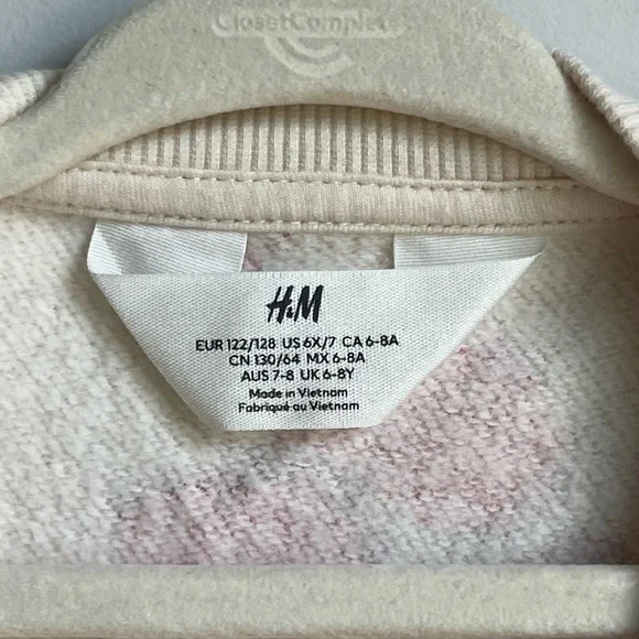 H&M Cream Sweater with Red Heart Lollipop Design - US 6X/7 - Picture 8 of 10